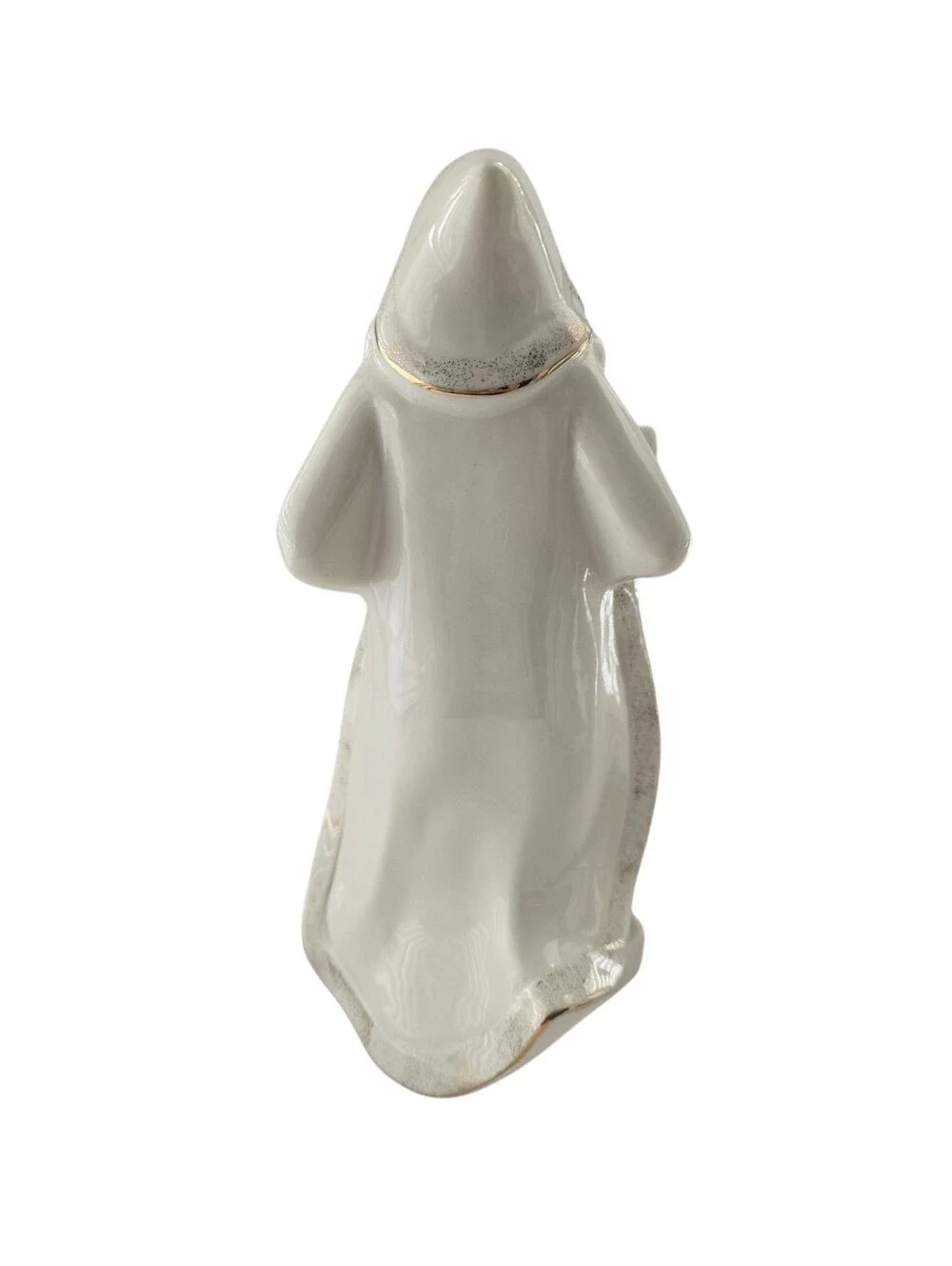 Mikasa Christmas Harmony “Santa & Presents” Porcelain Figurine 10” White Gold